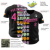 Custom Black Pink 3D Revzzz Half Masked Authentic Baseball Jersey