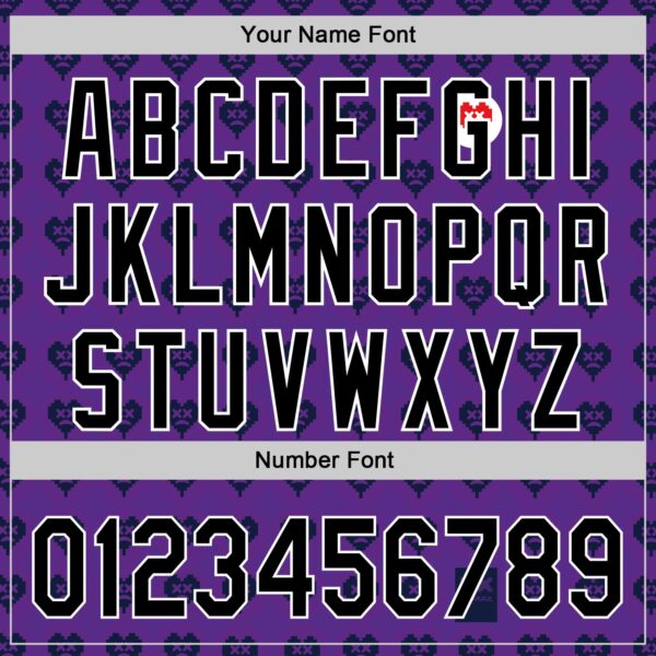 Custom Purple Black-White 3D Revzzz Purple Love Authentic Baseball Jersey