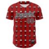 Custom Red Black-White 3D Revzzz Screw-D Authentic Baseball Jersey
