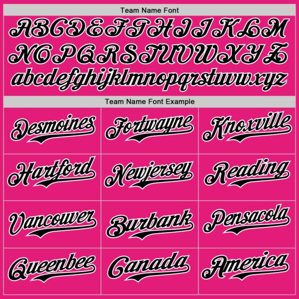 Custom Hot Pink Black-White 3D Revzzz Good Sandwitch Authentic Baseball Jersey