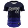 Custom Navy Black-White 3D Revzzz Little Spikey Authentic Baseball Jersey
