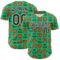 Custom Green Black-White 3D Emi Bee Butterfly Flower Authentic Baseball Jersey