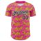 Custom Pink Black-White 3D Emi Bee Cheetahs Authentic Baseball Jersey