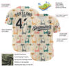 Custom Cream Black-White 3D Emi Bee MCM Cats Authentic Baseball Jersey