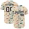 Custom Cream Black-White 3D Emi Bee MCM Cats Authentic Baseball Jersey