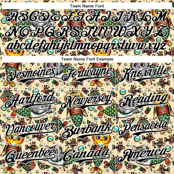 Custom Cream Black-White 3D Emi Bee Purrmaids Authentic Baseball Jersey