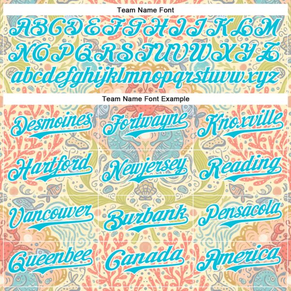 Custom Cream Lakes Blue-White 3D Emi Bee Seahorse Symphony Authentic Baseball Jersey