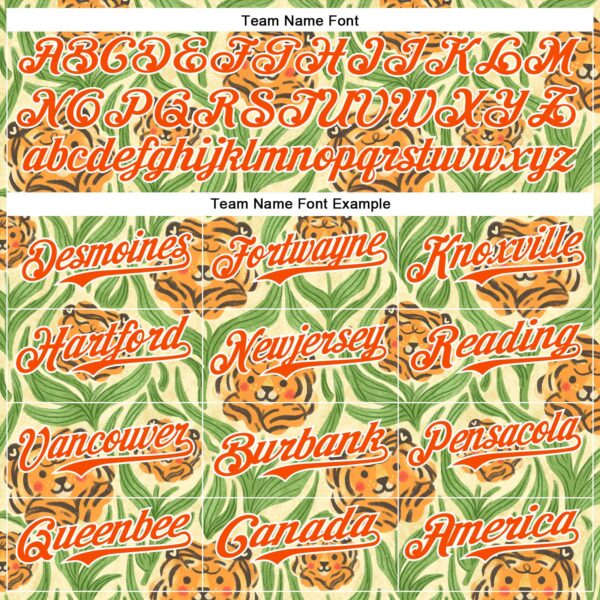 Custom Cream Orange-White 3D Emi Bee Tiger Lilies Authentic Baseball Jersey