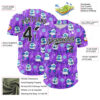 Custom Purple Black-White 3D Emi Bee Yetis In Snow Authentic Baseball Jersey