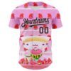 Custom Pink Black-Light Pink 3D Cindy Suen Watermelon Smoothies Authentic Baseball Jersey