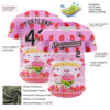 Custom Pink Black-Light Pink 3D Cindy Suen Watermelon Smoothies Authentic Baseball Jersey