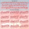 Custom Light Pink White-Red 3D Pattern Design Mother's Day Family Love Authentic Baseball Jersey