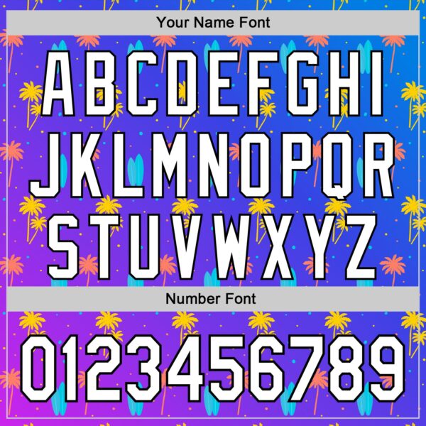 Custom Purple White-Black 3D Hawaii Tropical Palm Tree Authentic Baseball Jersey