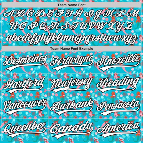 Custom Lakes Blue White-Black 3D Hawaii Ocean Creature Authentic Baseball Jersey