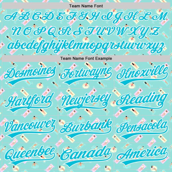 Custom Ice Blue Lakes Blue-White 3D Hawaii Beach Holiday Authentic Baseball Jersey