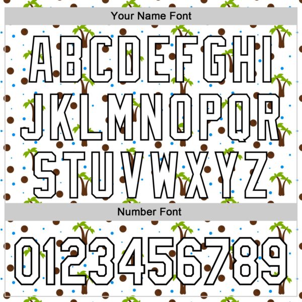 Custom White Black 3D Hawaii Tropical Palm Tree Authentic Baseball Jersey