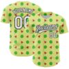 Custom Yellow White-Black 3D Hawaii Fruit Watermelon Authentic Baseball Jersey