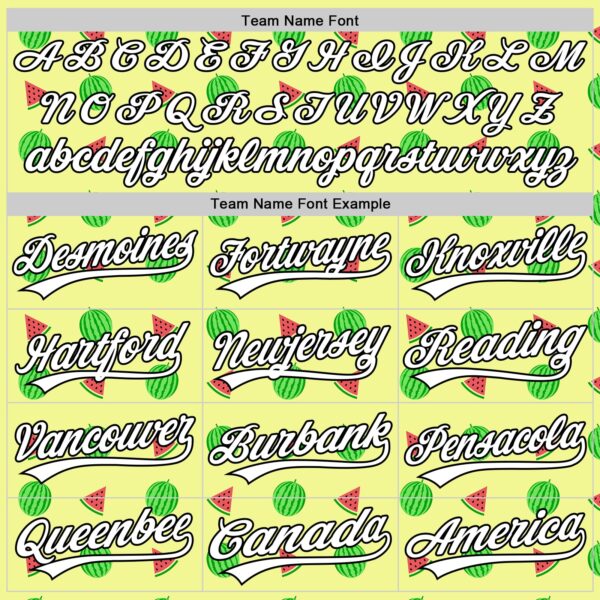 Custom Yellow White-Black 3D Hawaii Fruit Watermelon Authentic Baseball Jersey