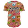 Custom Brown Black-White 3D Pattern Design Foodie Food Dessert Doughnut Authentic Baseball Jersey