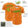Custom Bay Orange Neon Green-Black 3D Pattern Design Foodie Fast Food Burger Authentic Baseball Jersey