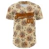 Custom Cream Texas Orange-Brown 3D Pattern Design Foodie Food Snack Chocolate Cookie Authentic Baseball Jersey