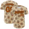 Custom Cream Texas Orange-Brown 3D Pattern Design Foodie Food Snack Chocolate Cookie Authentic Baseball Jersey