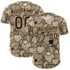 Custom Cream Brown 3D Pattern Design Foodie Food Snack Heart Chocolate Authentic Baseball Jersey