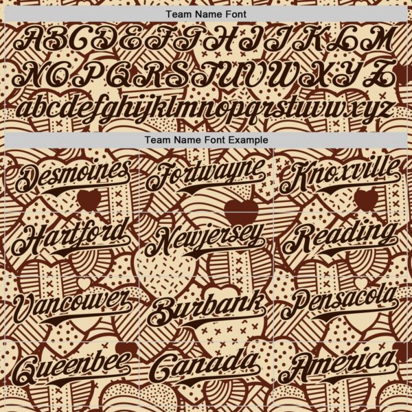 Custom Cream Brown 3D Pattern Design Foodie Food Snack Heart Chocolate Authentic Baseball Jersey