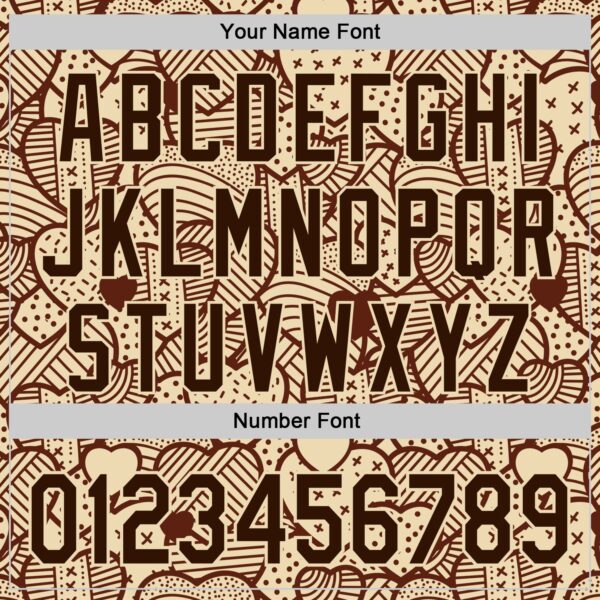 Custom Cream Brown 3D Pattern Design Foodie Food Snack Heart Chocolate Authentic Baseball Jersey