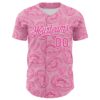 Custom Light Pink Pink-White 3D Pattern Design Christmas Foodie Food Dessert Donut Authentic Baseball Jersey