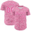 Custom Light Pink Pink-White 3D Pattern Design Christmas Foodie Food Dessert Donut Authentic Baseball Jersey