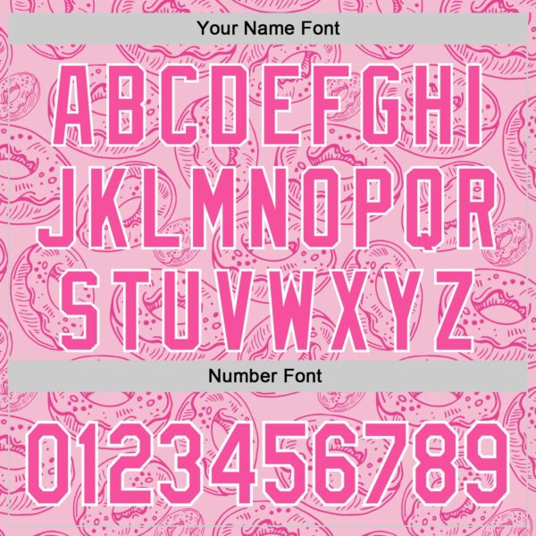 Custom Light Pink Pink-White 3D Pattern Design Christmas Foodie Food Dessert Donut Authentic Baseball Jersey