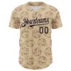 Custom City Cream Brown-White 3D Pattern Design Foodie Food Snack Chocolate Cookie Authentic Baseball Jersey