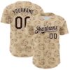 Custom City Cream Brown-White 3D Pattern Design Foodie Food Snack Chocolate Cookie Authentic Baseball Jersey