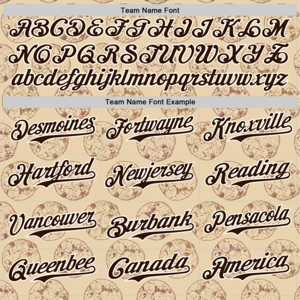 Custom City Cream Brown-White 3D Pattern Design Foodie Food Snack Chocolate Cookie Authentic Baseball Jersey