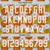 Custom Gold White-Orange 3D Pattern Design Foodie Food Fruit Orange Authentic Baseball Jersey