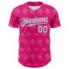 Custom Hot Pink Ice Blue-Pink 3D Pattern Design Foodie Food Dessert Cake Authentic Baseball Jersey