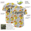 Custom White Black 3D Pattern Design Funny Cartoon Food Dessert Ice Ceam Authentic Baseball Jersey