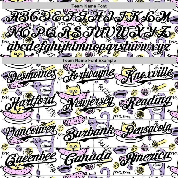 Custom White Black 3D Pattern Design Funny Cartoon Animal Cat And Dog Authentic Baseball Jersey