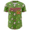 Custom Green Bay Orange-Purple 3D Pattern Design Funny Cartoon Monster Authentic Baseball Jersey