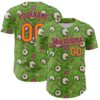 Custom Green Bay Orange-Purple 3D Pattern Design Funny Cartoon Monster Authentic Baseball Jersey