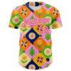 Custom Pink Cream 3D Ambartive Abstract Flowers Pattern Authentic Baseball Jersey