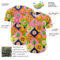 Custom Pink Cream 3D Ambartive Abstract Flowers Pattern Authentic Baseball Jersey