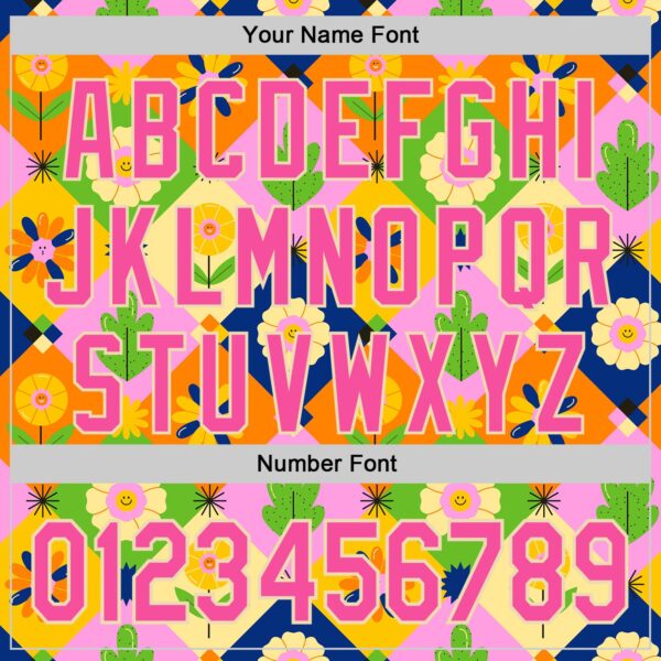 Custom Pink Cream 3D Ambartive Abstract Flowers Pattern Authentic Baseball Jersey