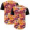 Custom Yellow Neon Pink-Black 3D Ambartive Abstract Butterfly Pattern Authentic Baseball Jersey