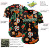 Custom Black Green-White 3D Mexican Festival Sombrero And Skull Cinco de Mayo Authentic Baseball Jersey