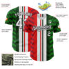 Custom White Red Green-Black 3D Mexico Authentic Baseball Jersey
