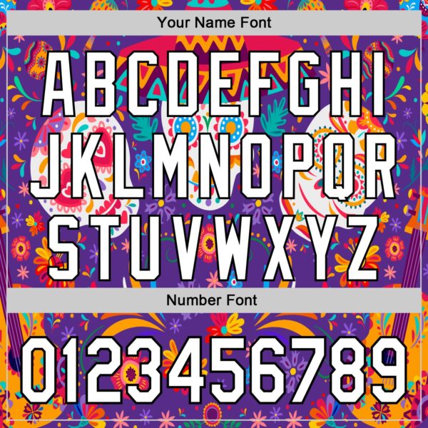 Custom Purple White-Black 3D Mexican Festival Flower Skull With Sombrero Cinco de Mayo Authentic Baseball Jersey