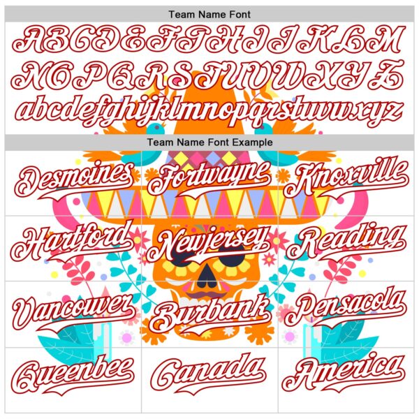 Custom White Red 3D Mexican Festival Flower Skull With Sombrero Cinco de Mayo Authentic Baseball Jersey