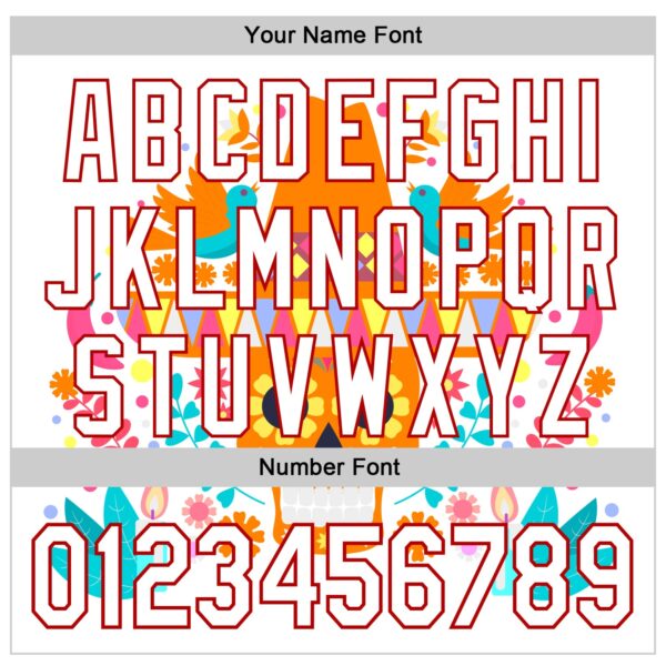 Custom White Red 3D Mexican Festival Flower Skull With Sombrero Cinco de Mayo Authentic Baseball Jersey